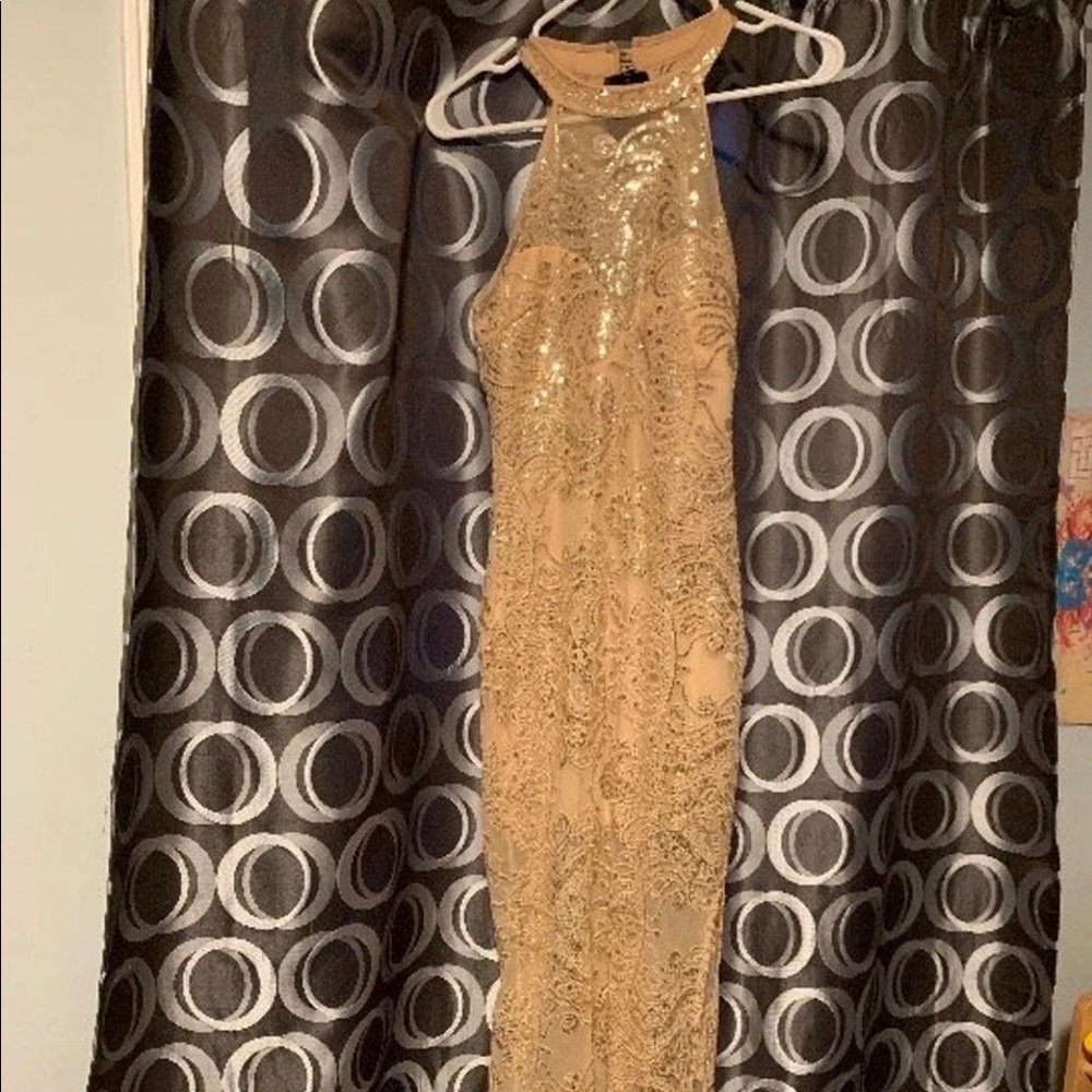 All gold sequins dress